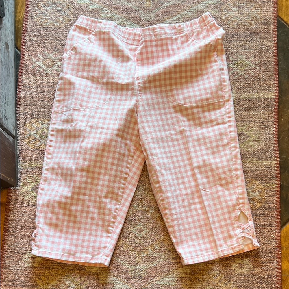 Croft & Barrow Pink Checkered Pants